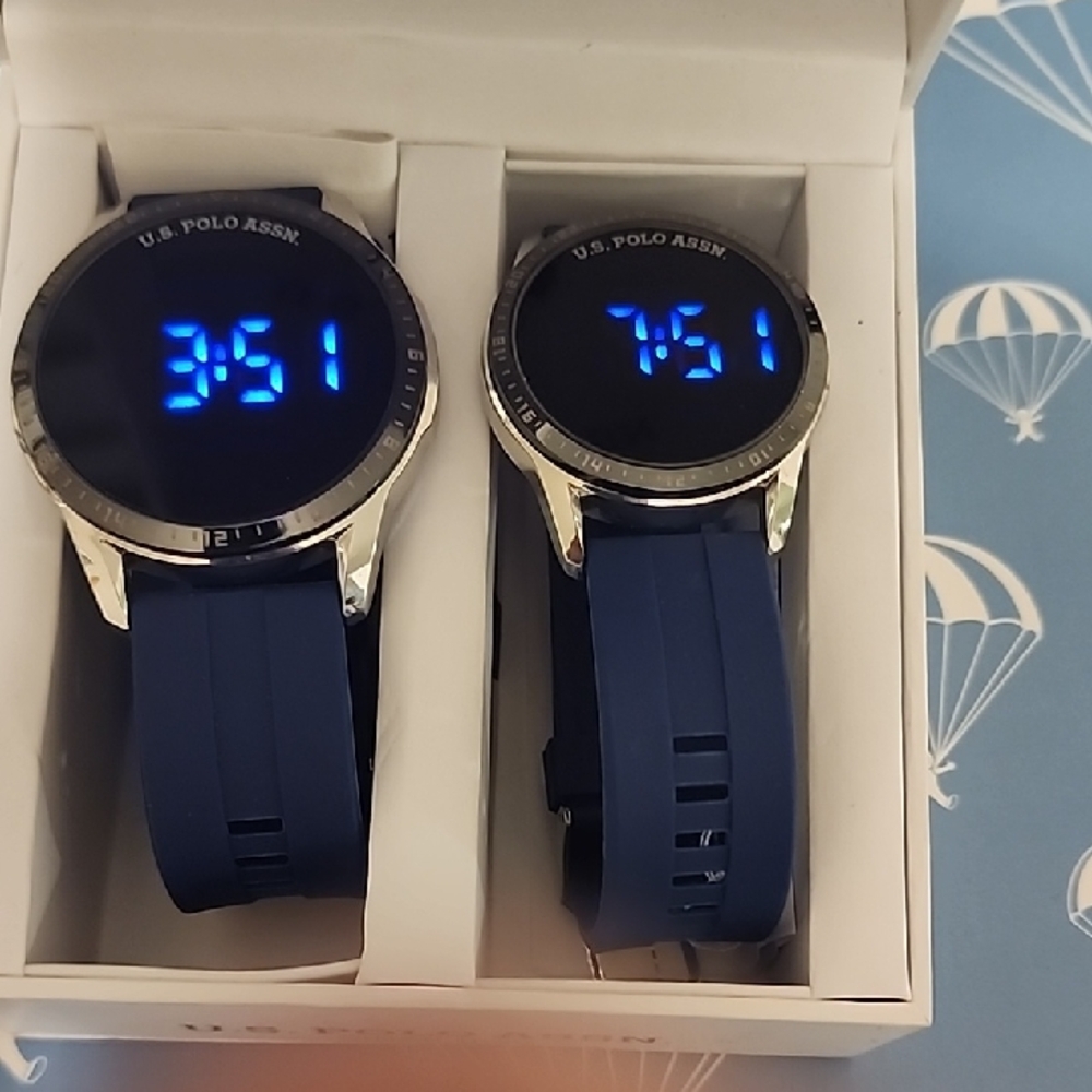 U.S. Polo Assn. Blue Digital Watches
